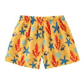 Boys Swim Trunks Toddler Broad Swim Shorts Quick Dry Kids Swim Bathing Suit Boys Swim Set Yellow Starfish 2-3T 100