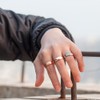 Apolloostory 4 Pcs Lymphatic Drainage Therapeutic Magnetic Ring, Lymph Detox