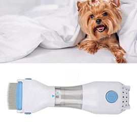 Qinlorgo Eliminador de Piojos Eléctrico, Peine de Acero Inoxidable con Dientes Redondos Dispositivo de Eliminación de Piojos Eléctrico para el Cabello