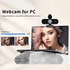 Lusinx Webcam for PC, 2K Webcam with Noise-Canceling Mic, Tripod,