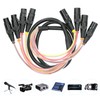 1.5m XLR Audio Cable 4 Channel Splitter Cable Microphone Speaker