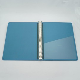 As One Carte Book 0-5760-05 X Shape/30 Holes, Blue, Back Width 1.6 inches (40 mm)