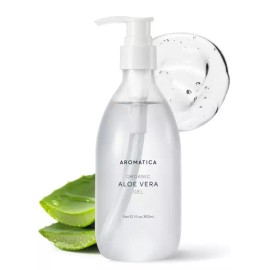 AROMATICA 아로마티카 알로에 베라 젤 10.14온스/300ml 헤어로 완료 케어 앤 모이스처라이저 페이스 선 번 후 검증 및 Aromatica Aloe Vera Gel 10.14oz/300ml Hair Complete Care and Moisturizer After Sunburn [10.14 fl oz (Pack of 1)]