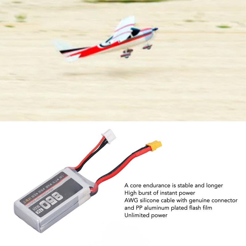850mAh 75C High Rate Lipo Batteries Li Ion Battery Pack