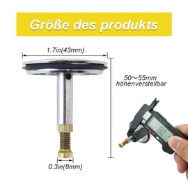 Bathtub Plug 43mm, Universal Brass Bathtub Plug, Universal Bathtub Plug 43mm, Universal Bathtub Plug 43 for Washbasin Kitchen Bathroom (43mm)