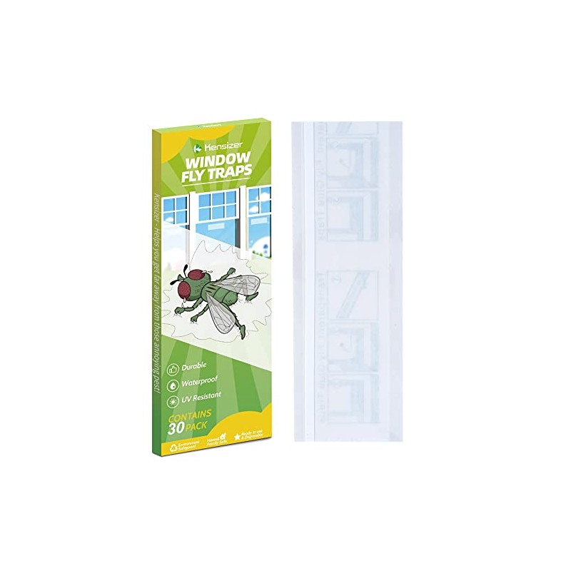 Kensizer 30-Pack Window Fly Traps - Eco-Friendly Indoor Insect Catcher