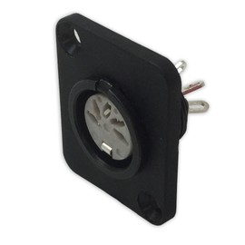 Deltron 5 Pin DIN Chassis Panel Mount. Female Connector. 651-0500. D-Type.