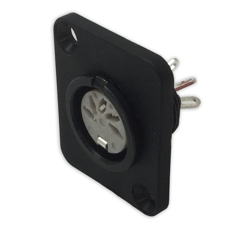 Deltron 5 Pin DIN Chassis Panel Mount. Female Connector. 651-0500.