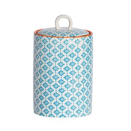 Nicola Spring Hand-Printed Kitchen Canister - 1 Litre - Orange