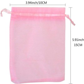 100 Medium Organza Gift Bags, Jewelry Pouches Sheer Drawstring Pouches, Mesh Candy Favour Bag for Wedding Favors, Jewelry, Candies & Bridesmaid Gifts (10 x 15CM, Multicolor)