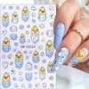 6 Sheets Easter Nail Art Stickers 3D Self-Adhesive Bunny Nail