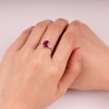 LUO S925 Sterling Silver Oval Shaped 2.32 Carats Created Ruby