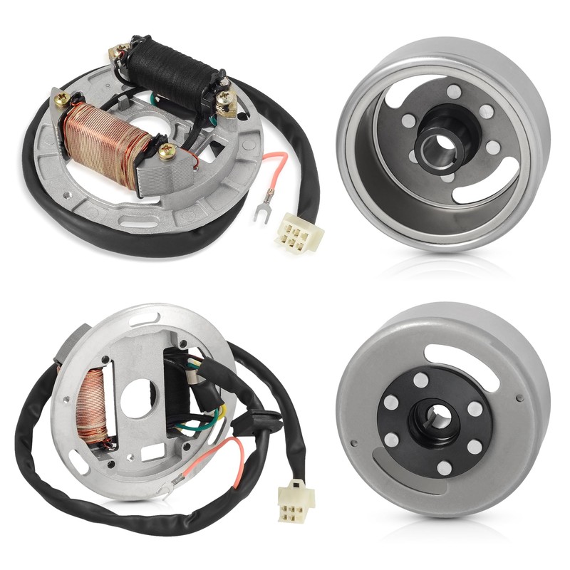 Ignition Magneto Stator Coil with Flywheel Rotor Kit with Plate