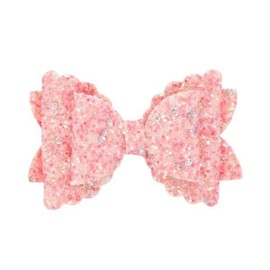 Girls Three-tier Bow-knot Hair Pin Pink