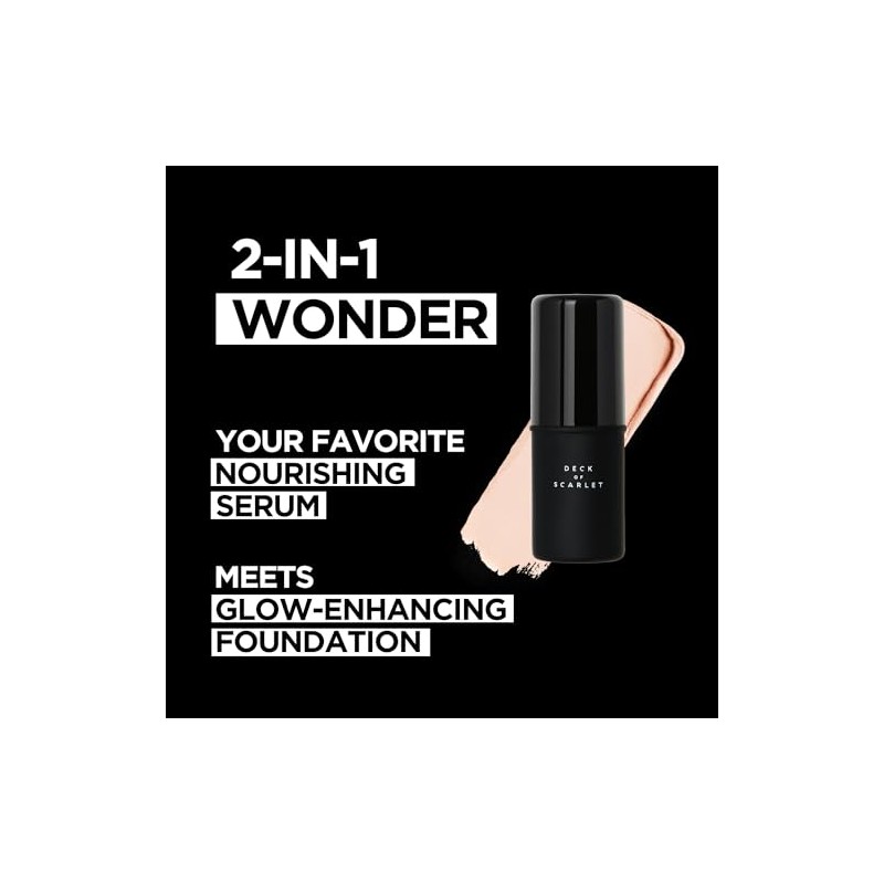 Deck Scarlet Base Maquillaje Barra Skin Edit Serum Foundation Limpio