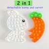 PETBSNVB Bunny Carrot Pop Bubble Fidget Sensory Toys,Puzzle Popper Toy
