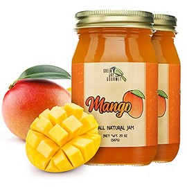 Green Jay Gourmet Mango Jam - All-Natural Fruit Jam with Mango & Lemon Juice - Vegan, Gluten-free Jam - Contains No Preservatives or Corn Syrup - Made in USA - 2 x 20 Ounces