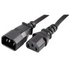 Pro Power PE01088 1 m 10A IEC C14 Plug to IEC C13 Socket Extension Lead, Black, 1 m