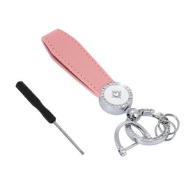Tonecraft Round Key Holder, Simple, Orthodox, Bag Charm, Popular, Stylish, Cute, Sparkle, Silver, Pink