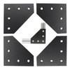 4 PCS Joint Plate, TTZEZE Surface Anodic Oxidation Black L