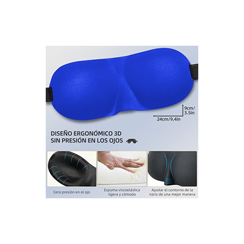 3 Piezas Antifaz para Dormir para Dormir de Lado, Antifaz