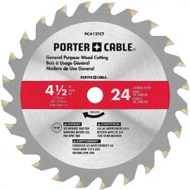 PORTER-CABLE 4-1/2-Inch Circular Saw Blade, 24-Tooth (PC412TCT)    Bx24