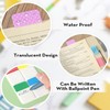 Haftregister & Seitenmarker,400 pcs Transparente Haftstreifen Pastell Beschreibbare Aufkleber,Farbige Haftmarker