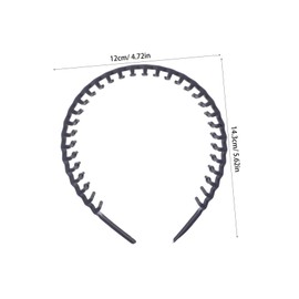 Baluue 7pcs Non Slip Wavy Plastic Hair Hoop with Teeth Durable Headband for Face Washing Skincare Humidity Design Keeps Flyaway Hairs Place for Effortless Grooming