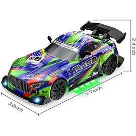 Drift RC Car for Electric Toy Car Hobby Racing Car Toys with Controller, Christmas Birthday Gift for Adults & Kids Green