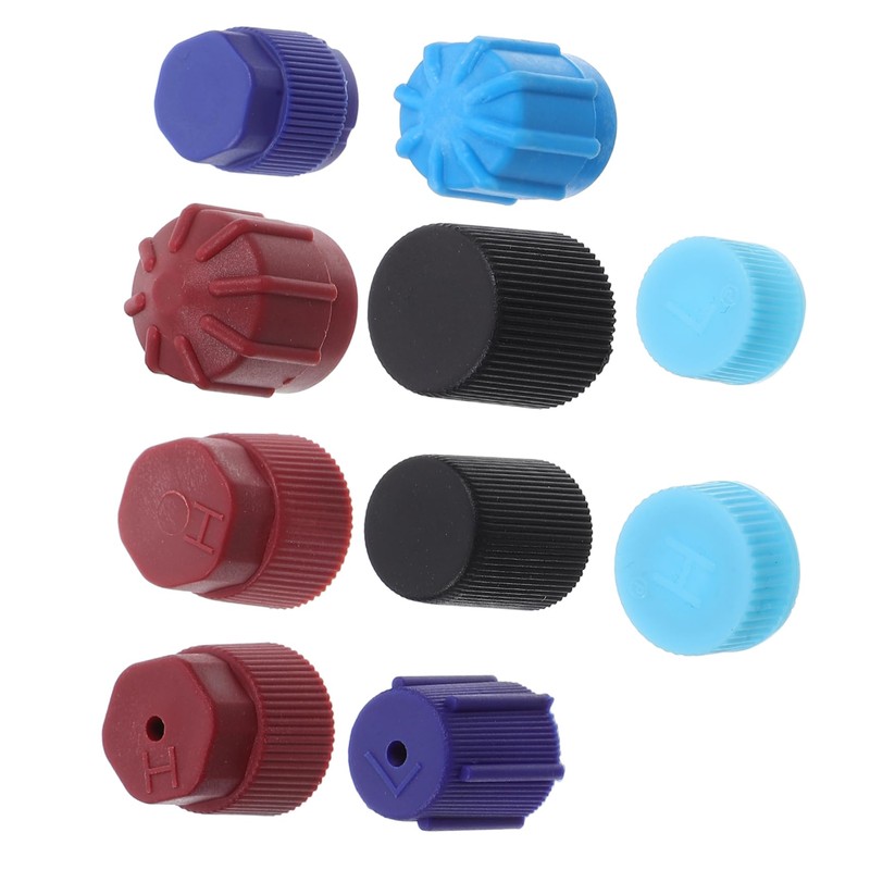 Gatuida 2sets Valve Caps Set High Low Pressure Car Air