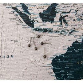 PINEPAN Pack of 200 Pins with Head Pins Pack of 200 Pins Card Pins with Head and Steel Free Tip 200 Pieces Metallic Black