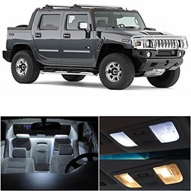 LEDpartsNow Interior LED Lights Replacement for 2003-2009 Hummer H2 Accessories Package Kit (20 Bulbs), WHITE