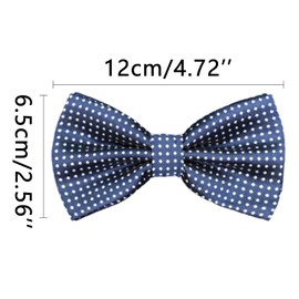 SYAYA Men Silk Formal Tuxedo Bow Tie, Teen Boy Pre-Tied Classic Tux Bowtie with Polka Dots For Easter Large Necktie BT1, Royal Blue With White Dot, One Size