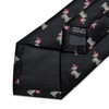 DiBanGu Mens Black Christmas Tie and Pocket Square Set with