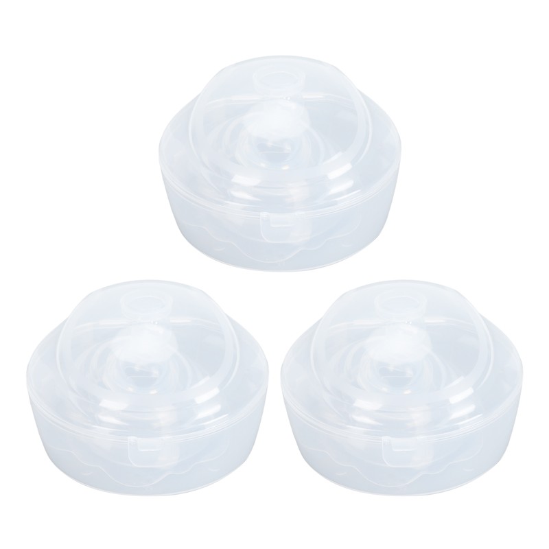 3Pcs Teat Shields 2 Layer Protective Cover for Breastfeeding Nursing
