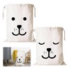 Pack of 2 Cotton Laundry Bags with Practical Drawstring, Laundry