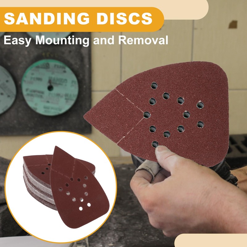 Partuto 50 Pcs 5.31"x3.86" 150 Grit Universal Sanding Discs -