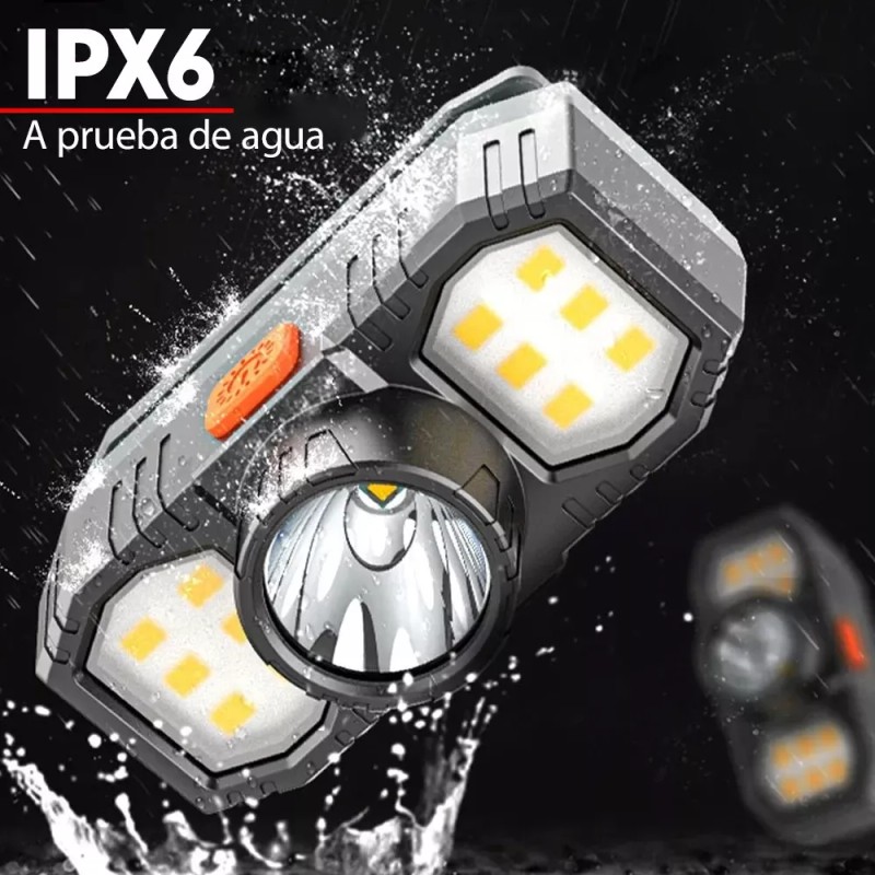 Importeek Lampara Linterna Led Minero Tactica Cabeza Recargable Usb
