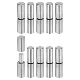 uxcell 10Pcs Weldable Barrel Hinges, 4-3/8" x 15/16" Carbon Steel Heavy Duty Detachable Weld on Door Hinges for Metal Gate Swing Door Trailer Ramp