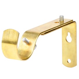 Adjustable Curtain Rod Bracket Or Rod Holder - for 1 or 1 1/8 Inch Rods-(Gold,Set of 2)