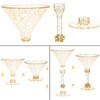 WUWEOT 60 Pack Plastic Martini Glasses, 5 Oz Gold Glitter
