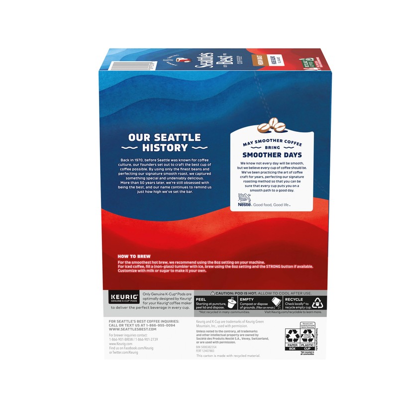 Seattle’s Best Coffee, Medium Roast K-Cup Coffee Pods, House Blend,