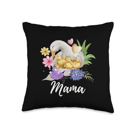 Mama Duck New Mom Cute Hen Mommy Gift For Mothers Day Throw Pillow