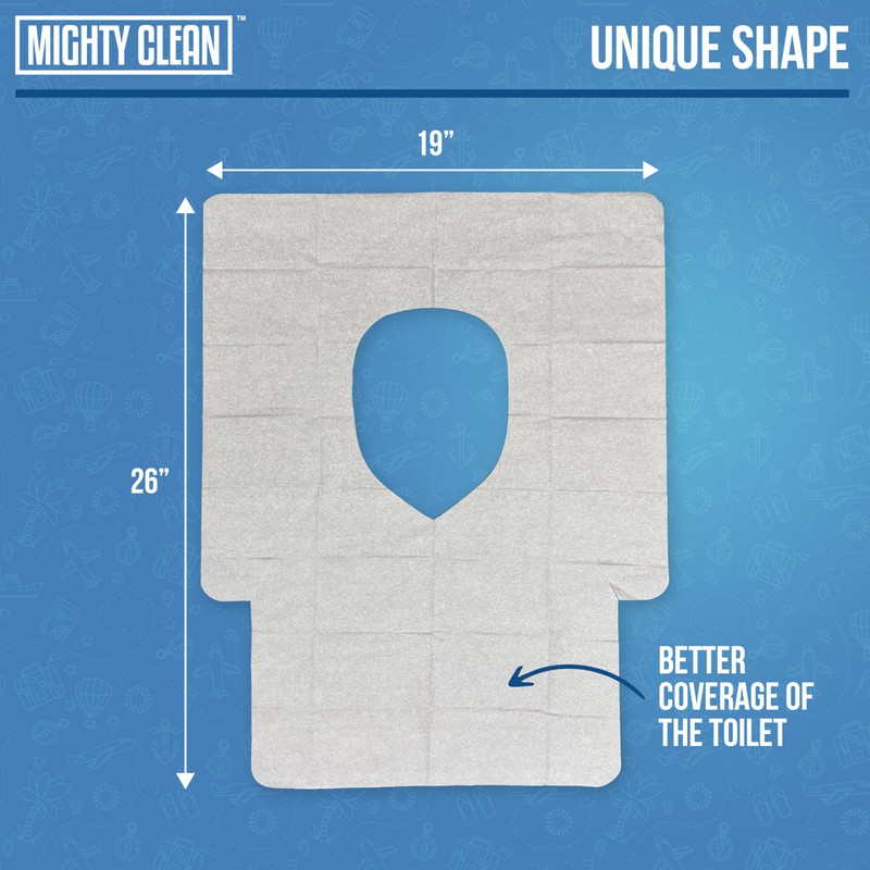 Toilet Seat Covers Flushable (100 Pack) - Upgraded XL Size|