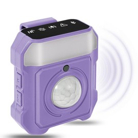 JMDHKK Smart Alarm, Light-Sensing Alarm, Vibration Alarm, Warning Light Function for Camping ,Hotel Safety, Night Activities, Privacy Protection. (Purple) Portable Mini - Color: Orange