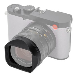 JJC Gegenlichtblende Metall für Leica Q3 43/Q3, Vignettierungsfrei Konstruktion, Makromodus mit Filtern ≤8mm Nutzbar, Vignettierungsfrei Konstruktion, Robustes Metallgehäuse