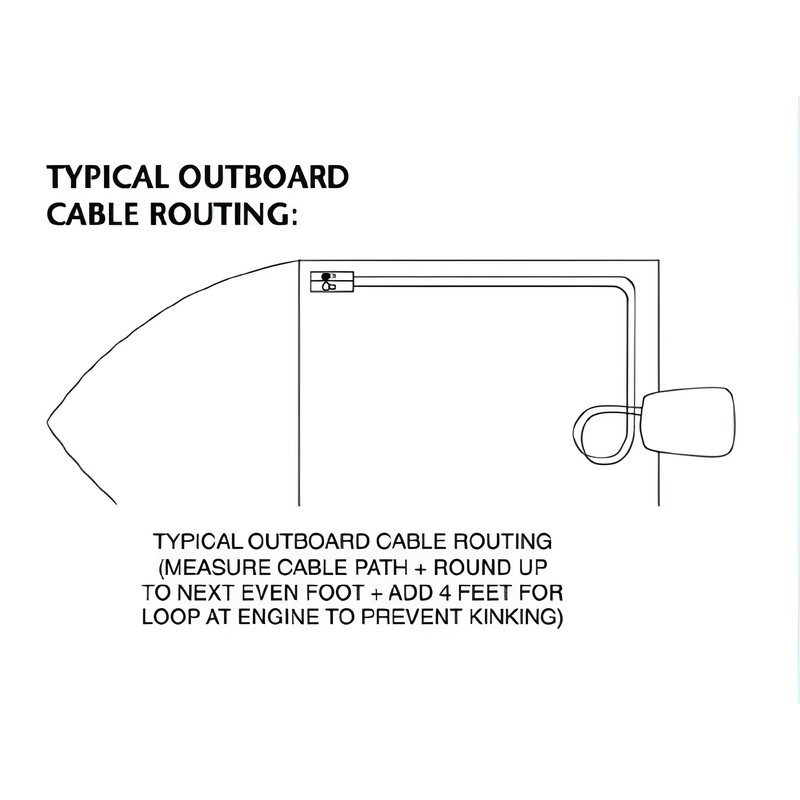 10FT Throttle Shift Remote Control Cable Replace 0173110 2Pcs Fits