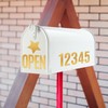 12 hojas de calcomanías de números de letras de 2.5