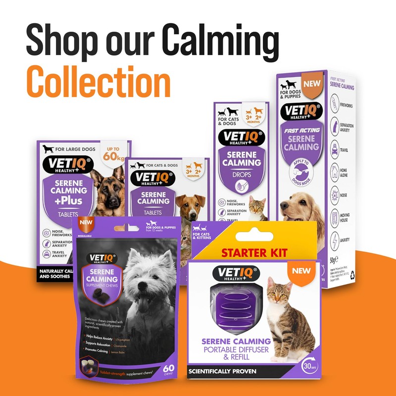 VETIQ Serene Calming Plus+ Tablets For Large Dogs, Helps to
