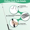 Greeily Clothes Hook Pole, High Reach Garment Hook for Hanging